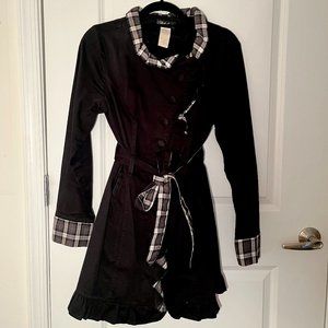 Lightweight Ruffle Trim Coat- XL